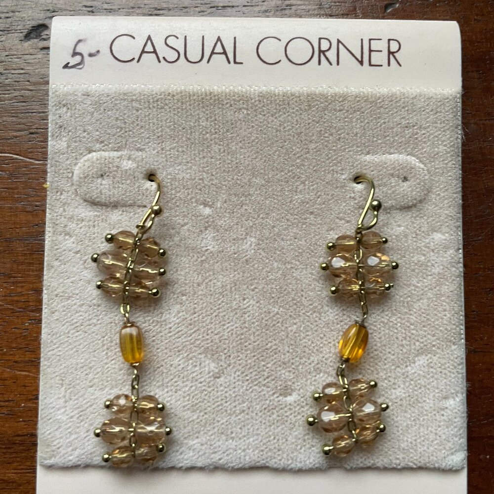 3/$12. Casual Corner  Beaded Dangle Earrings